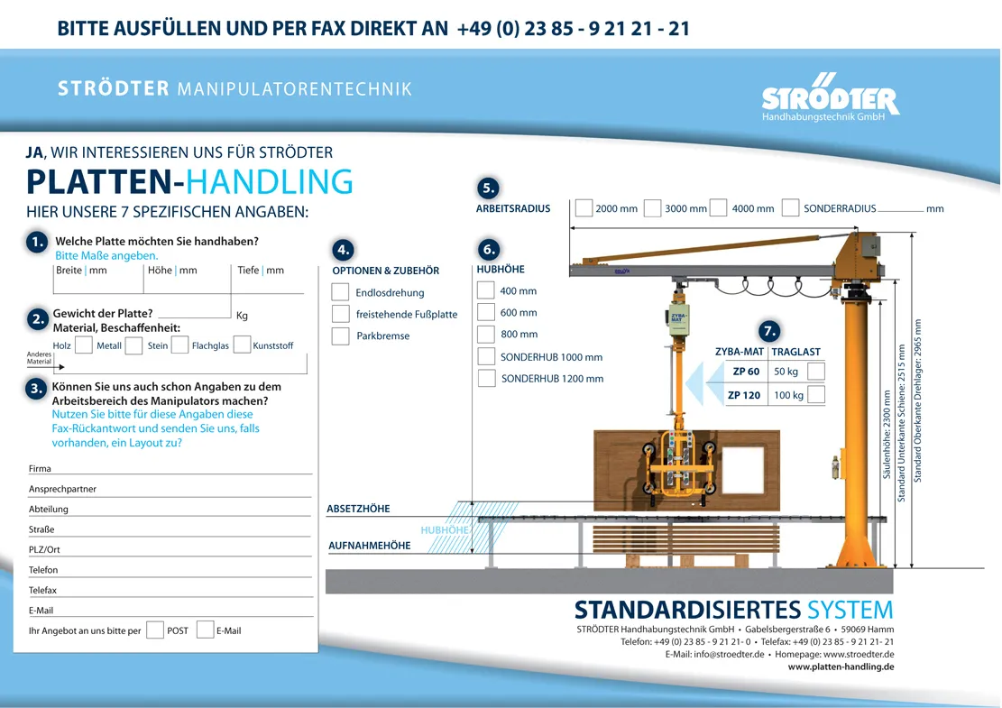 Platten-Handling-Fax